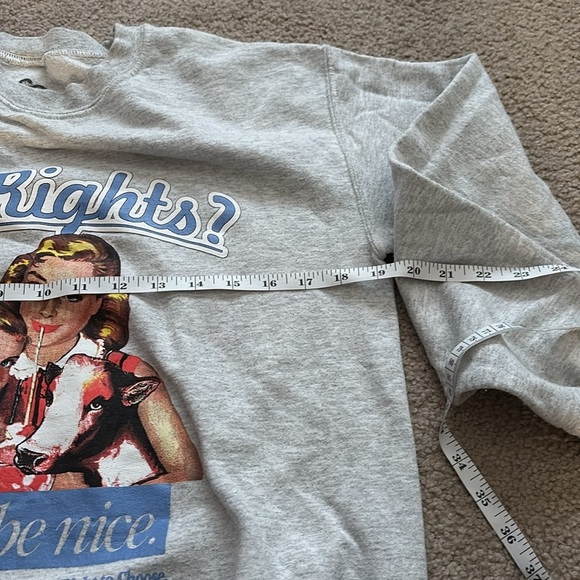 Girls Supporting Girls-Got Rights? Crewneck sweatshirt size small - Picture 3 of 6